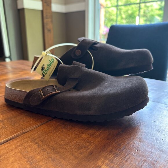 Betula Shoes - Betula | Birkenstock NWT Boston Clog Mule Mocha Brown Suede Womens 9 Mens 7